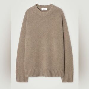COS Chunky Pure Cashmere Crew Neck Sweater - Taupe - M